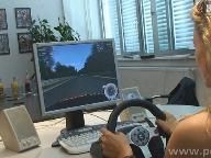 Race driver Christina Surer plays GTR Evolution