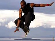 Sébastien Foucan representing Mirror’s Edge.