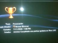 PS3 Trophy by completing a game on XBL Battlefield: Bad Company