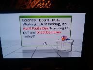 Wii Fit Says April Fools
