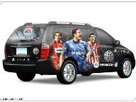 FIFA Soccer 10 Tour Van with traveling PlayStation 3 and giving away PSPgo