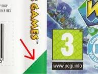 What does the coloured triangle on the spine of the Nintendo games represent?