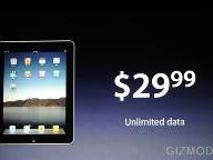Gizmodo: iPad Gets Unlimited Data For $30/Month With No Contract