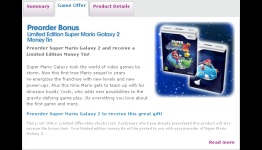 Super Mario Galaxy 2 Pre-Order Bonus Detailed