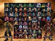 Mortal Kombat Armageddon’s character select screen