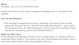 AT&T Developer Program: XNA Game for Windows Phone 7