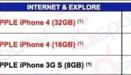iPhone 4 Leaked Prices