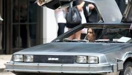 Are You in the Right Film? Russell Brand Goes Back To The Future On Set of Arthur