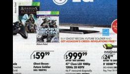 Free game w/ Ghost Recon, $25 off Xbox 360 and B2G1F deal at Best Buy this week