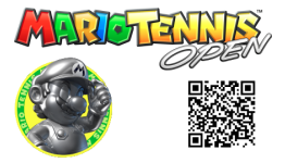 Japanese Mario Tennis Open Metal Mario QR Code (Gameplay Footage)