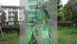 Life-Size Scopedog Robot Mecha from VOTOMS Made of Paper