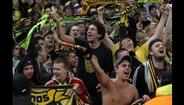 Class Dortmund Fans in Manchester City Centre
