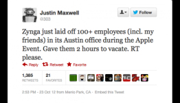 Zynga Lays Off Austin Employees During Apple Keynote