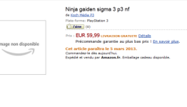 Ninja Gaiden 3 Sigma Listed By Retailer For Consoles, Slated For Early Next Year
