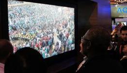 If Sony’s 4K screen isn’t crazy enough, there’s always Sharp’s 8K monster