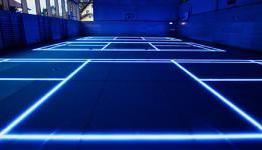 Tron-style Glass Flooring for the Discerning Gamer’s Man Cave