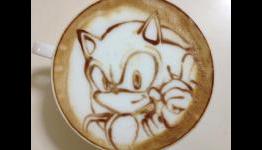 Check out this awesome Sonic latte art!
