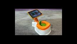 Let your child enjoy the tablet while sitting on pot