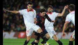 Highlights: FC Barcelona 2-1 Sevilla ( La Liga 23/02/2013 )