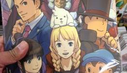 Lots of neat Professor Layton vs. Ace Attorney art, including “Dark Layton”