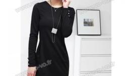 Gracieux style cintrée conception de bouton Robe ornée pour les femmes