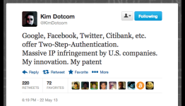 Kim Dotcom claims he invented two-factor authentication—but he wasn’t first