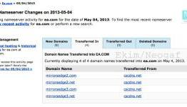 Mirror Edge 2 +3 domains transferred to EA’s DNS on May 4th
