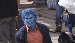 Nicholas Hoult Dressed As Beast For Filming Of X-Men