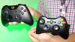 Side-by-side: Xbox One gamepad vs Xbox 360 gamepad