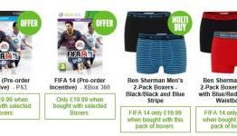 Buy Boxer Shorts, Get FIFA 14 Half-Price