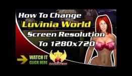 Luvinia World, How To Change Screen Resolution To 1280×720