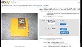 The Legend of Zelda for NES Yellow Test Cartidge Going For $365 on Ebay