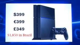 Playstation 4 will cost 1,850 American dollars in Brazil