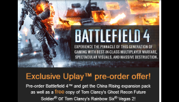 Battlefield 4: Pre-order via Uplay And Get Ghost Recon Future Soldier or Rainbow Six Vegas 2 FREE