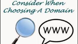 What To Consider When Choosing A Domain Name