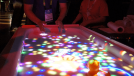 Microsoft’s Kinect and a bath used to create an interactive game surface