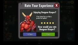 Dungeon Keeper Android’s rating system filters out “1-4 star” reviews