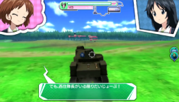 Battle against Saunders in Girls und Panzer for PS Vita