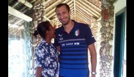 Giorgio Chiellini posts picture of hotel maid biting him like Luis Suarez