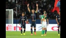 Ibra returned to action in style as the champions thrashed Saint-Etienne on Sunday