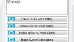 How to force Skype to use custom video settings