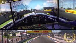 F1 2014 PC triple screen max settings gameplay: speeding in Sochi