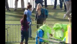 Chloë Moretz and Maggie Siff on the set of the 5th wave