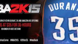 2K Celebrates NBA 2K15 Cover Athlete Kevin Durant’s Return to Court with $35 NBA 2K15 Sale
