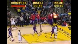 Klay Thompson’s record-breaking quarter gets the NBA Jam treatment