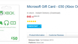 Get £50 Xbox Live Credit for £43.95