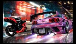 Midnight Club 5 for PS4 next to GTA Online