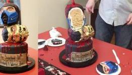 Batman: Arkham Developers Deliver Mortal Kombat Cake To NetherRealm Studios