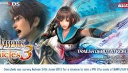 Samurai Warriors Chronicles 3 Coming To 3DS And Vita This June In The West