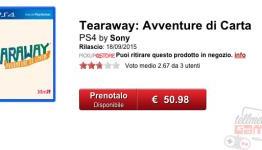 Tearaway Unfolded out September 18, according to Gamestop